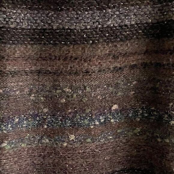 FREE PEOPLE Wool Starlight Shadow Long Poncho Sweater Cardigan Brown XS - Picture 9 of 11